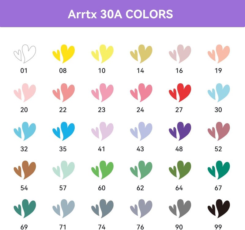 Arrtx Acrylic Markers 30A,Brush Tip Acrylic Paint Pens Markers for Rock Painting, Wood, Ceramic,Glass,Canvas,Metal,Plastic, Fabric, Stone & DIY Projects - Image 3